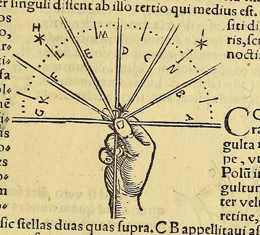 An illustration from Quadrans Apiani astronomicus et iam recens inuentus et nunc primum editus. : Huic adiuncta sunt [et] alia intrumenta obseruatoria perinde noua ., 1532, leaf 53