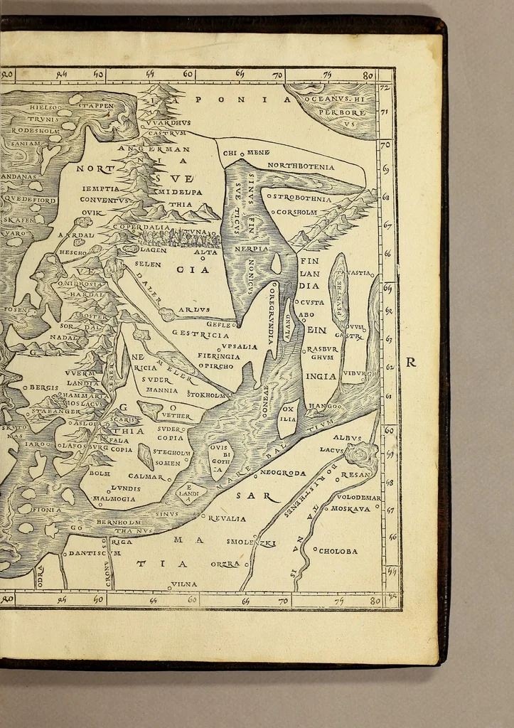 An illustration from Quae intus continentur. Syria, ad Ptolomaici operis rationem. Præterea Strabone, Plinio, & Antonio auctoribus locupletata. Palestina, iisdem auctoribus. ., 1532, leaf 267