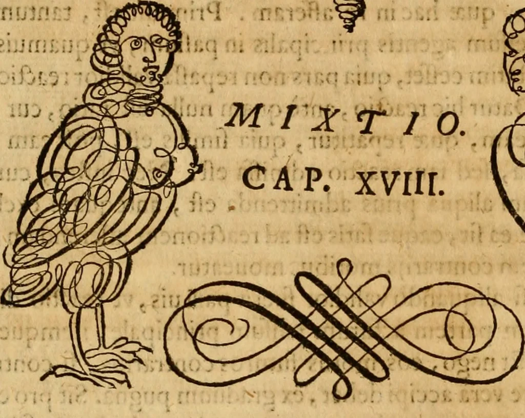 An illustration from Quaestiones definitae ex triplici philosophia : rationali, naturali, morali : in Parmensi Academia publicè triduum disputae, 1613, leaf 161