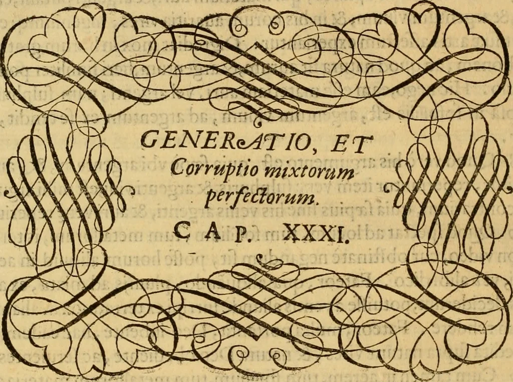 An illustration from Quaestiones definitae ex triplici philosophia : rationali, naturali, morali : in Parmensi Academia publicè triduum disputae, 1613, leaf 217