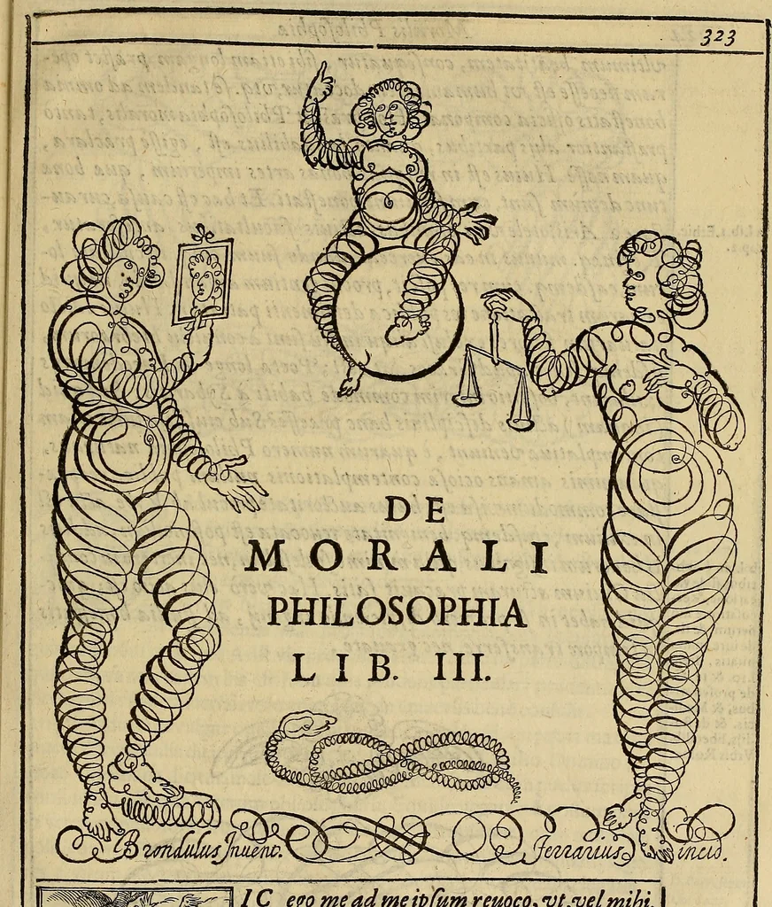 An illustration from Quaestiones definitae ex triplici philosophia : rationali, naturali, morali : in Parmensi Academia publicè triduum disputae, 1613, leaf 334