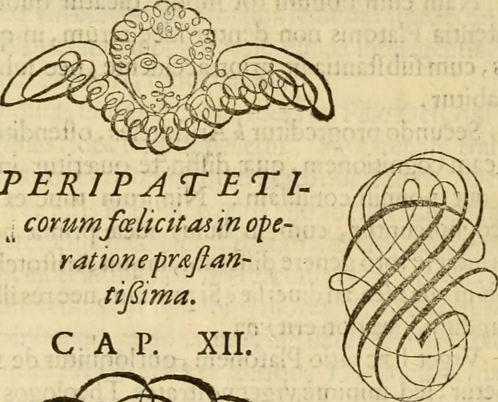 An illustration from Quaestiones definitae ex triplici philosophia : rationali, naturali, morali : in Parmensi Academia publicè triduum disputae, 1613, leaf 381