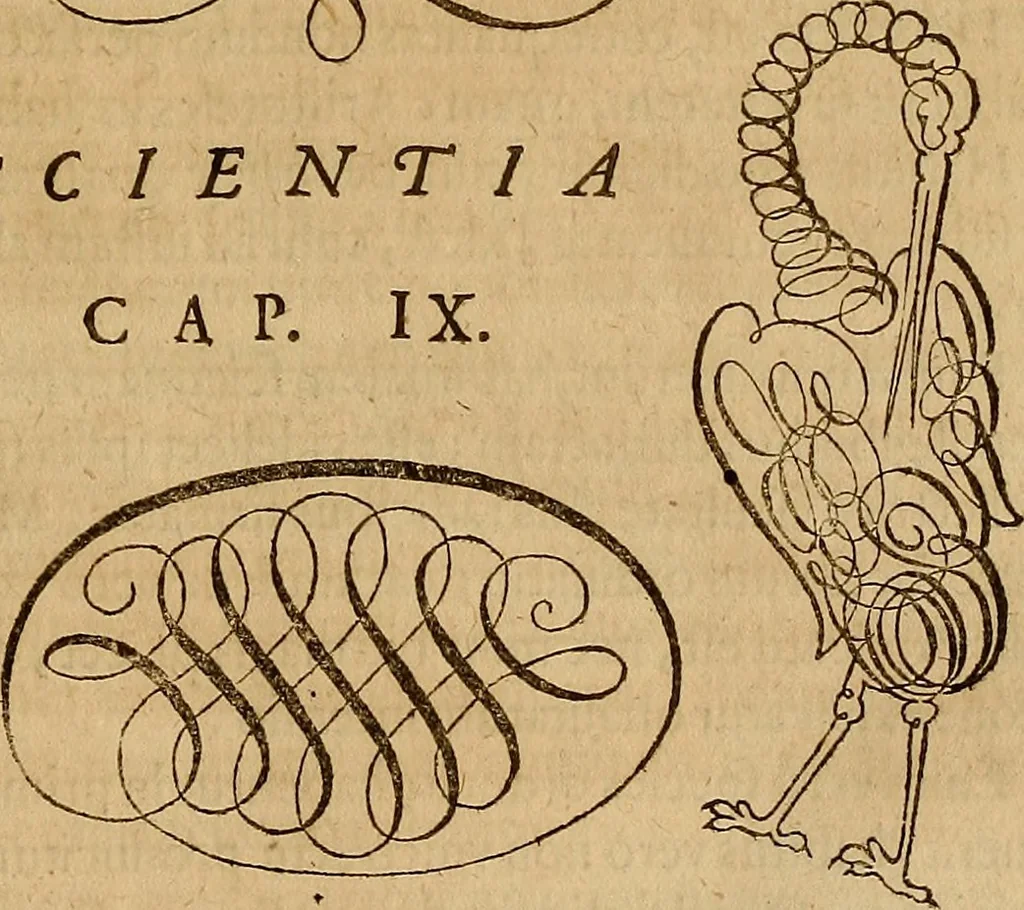An illustration from Quaestiones definitae ex triplici philosophia : rationali, naturali, morali : in Parmensi Academia publicè triduum disputae, 1613, leaf 54