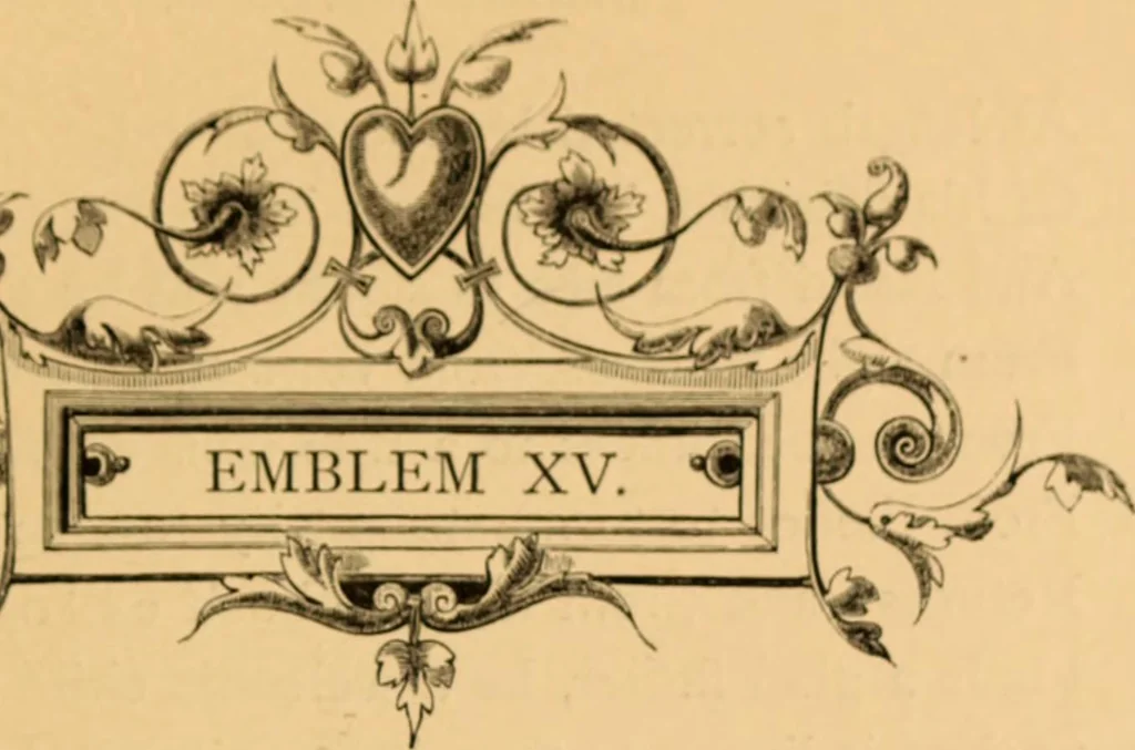 An illustration from Quarles' Emblems, 1800, leaf 136