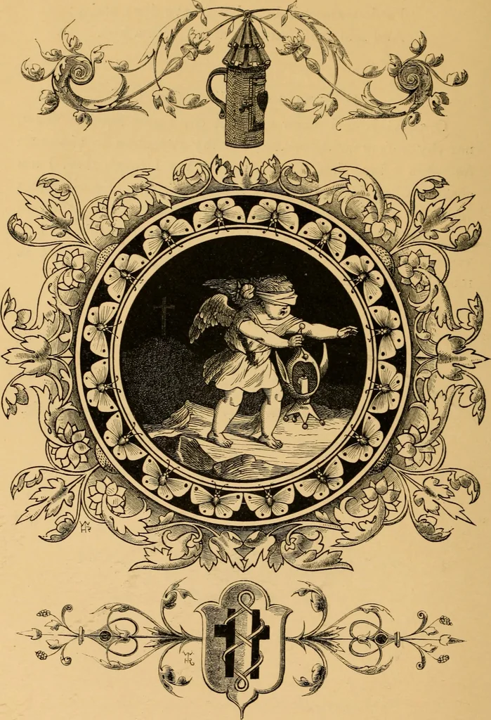 An illustration from Quarles' Emblems, 1800, leaf 243