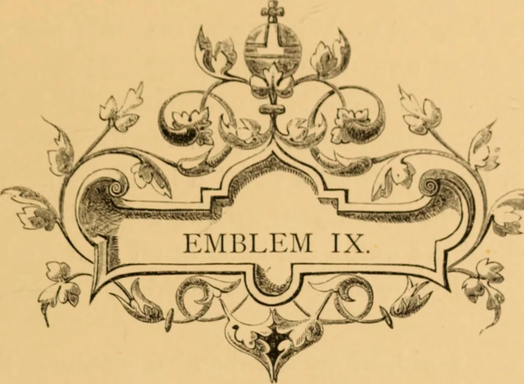 An illustration from Quarles' Emblems, 1800, leaf 50