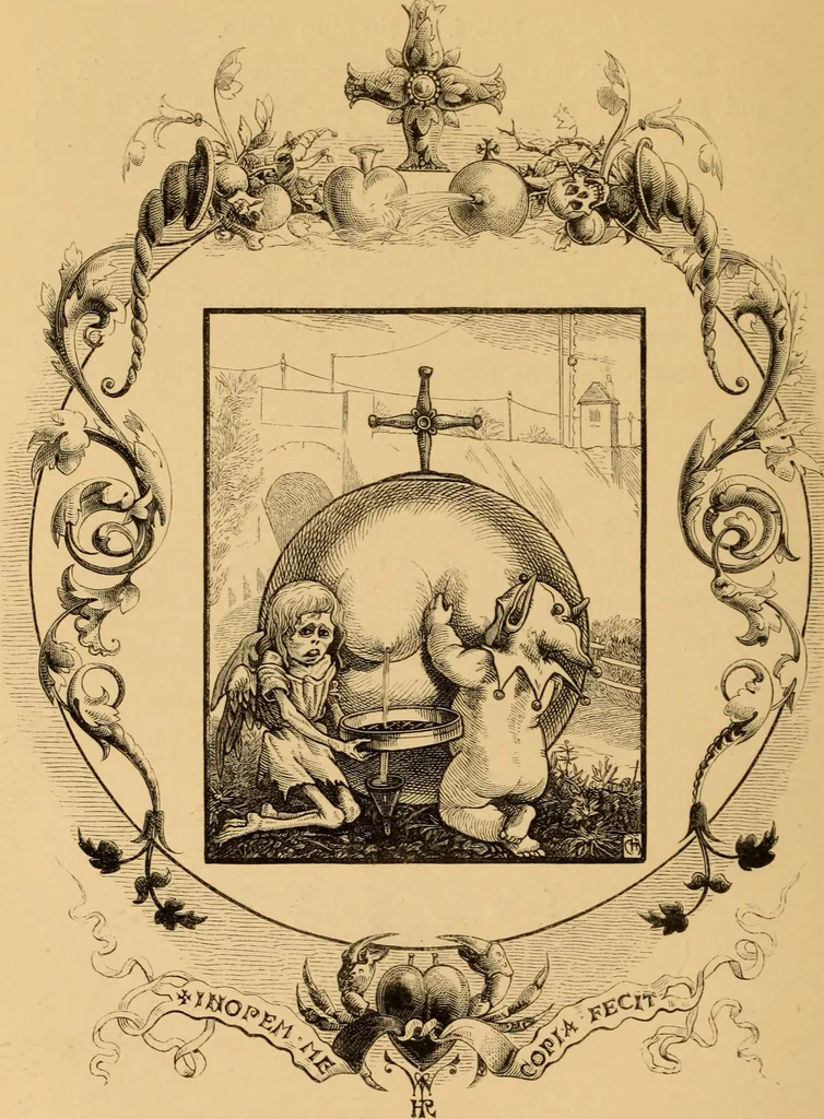 An illustration from Quarles' Emblems, 1800, leaf 61