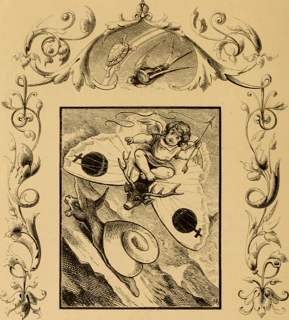 An illustration from Quarles' Emblems, 1800, leaf 65