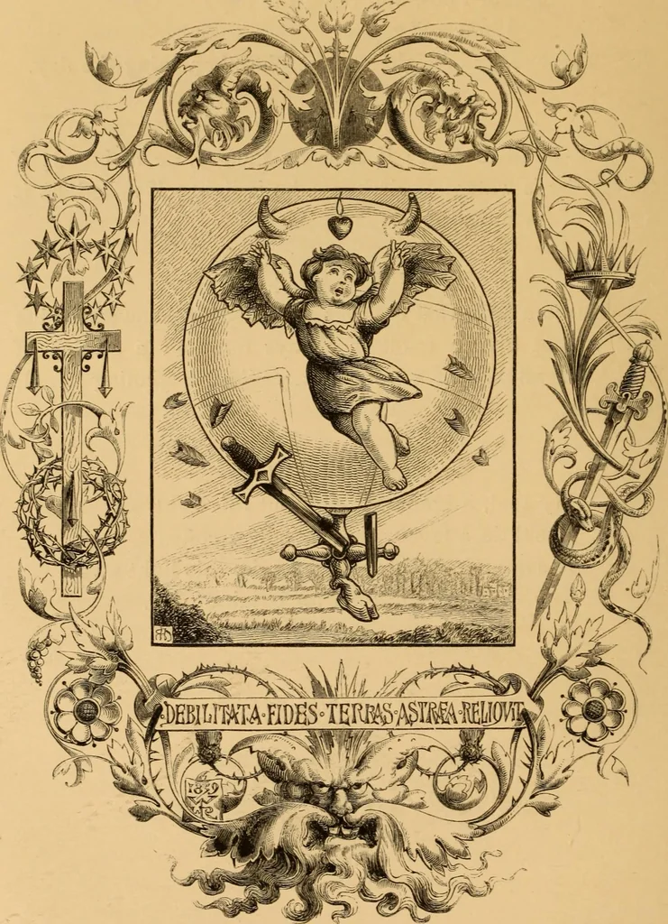 An illustration from Quarles' Emblems, 1800, leaf 73