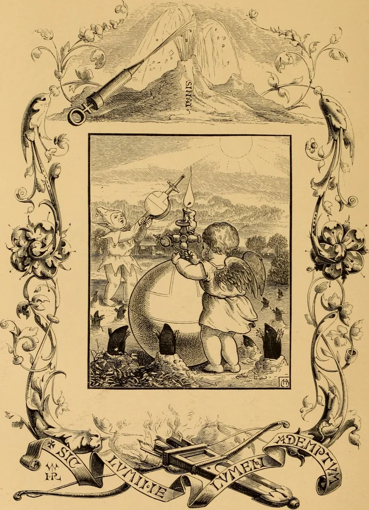 An illustration from Quarles' Emblems, 1800, leaf 77