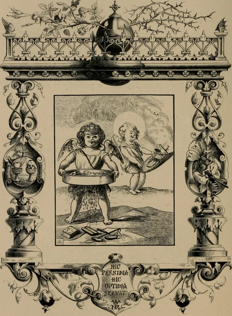 An illustration from Quarles' emblems, 1861, leaf 105