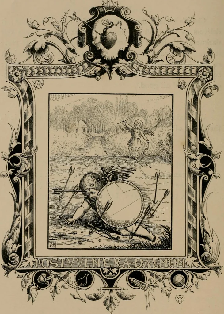 An illustration from Quarles' emblems, 1861, leaf 129