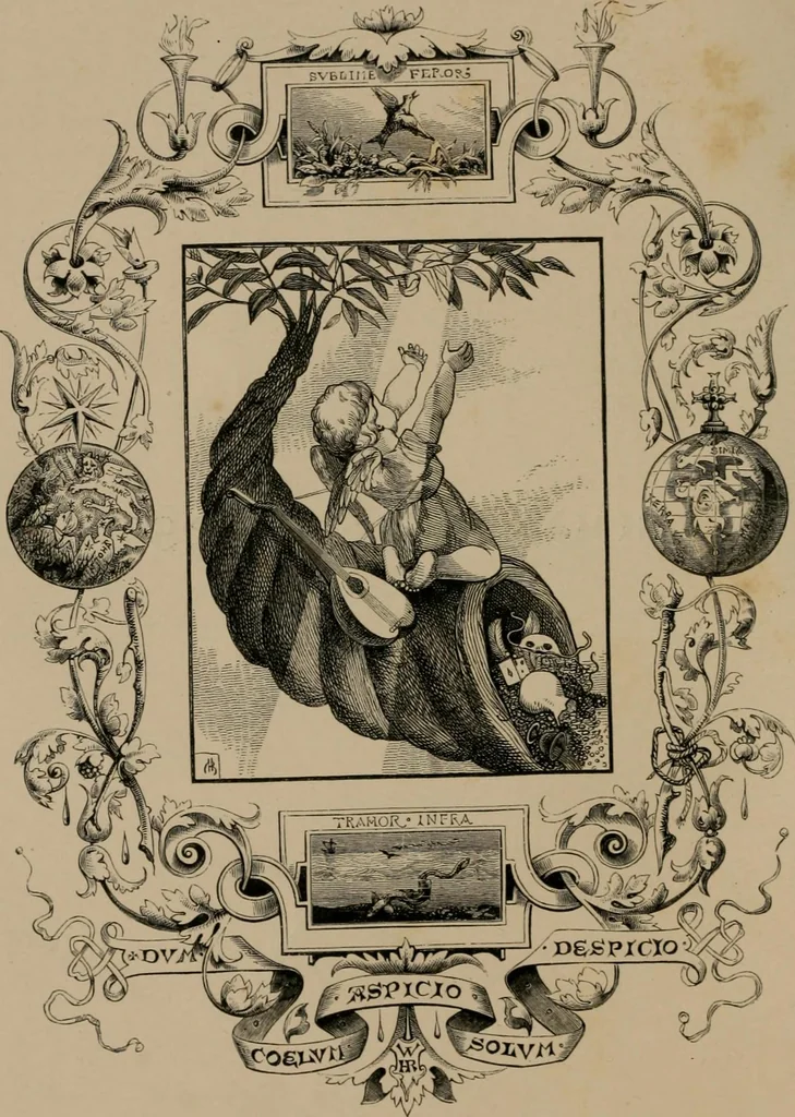 An illustration from Quarles' emblems, 1861, leaf 15