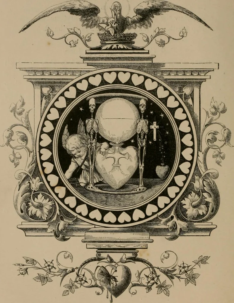 An illustration from Quarles' emblems, 1861, leaf 155