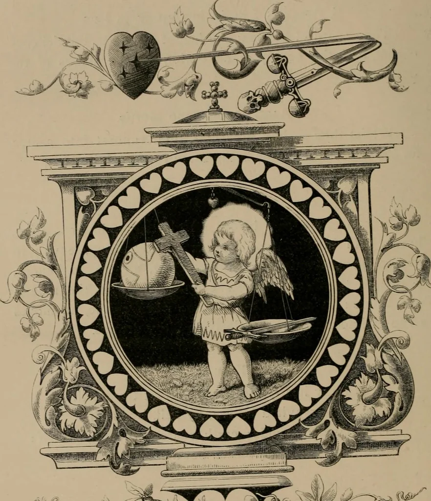 An illustration from Quarles' emblems, 1861, leaf 183