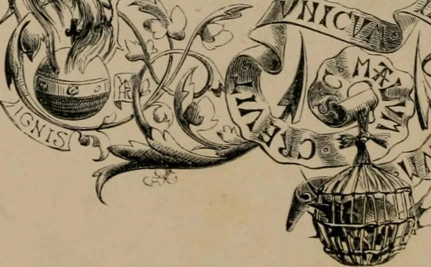An illustration from Quarles' emblems, 1861, leaf 23