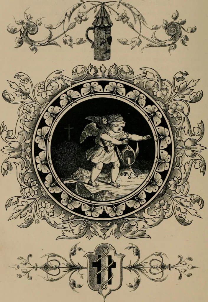 An illustration from Quarles' emblems, 1861, leaf 245