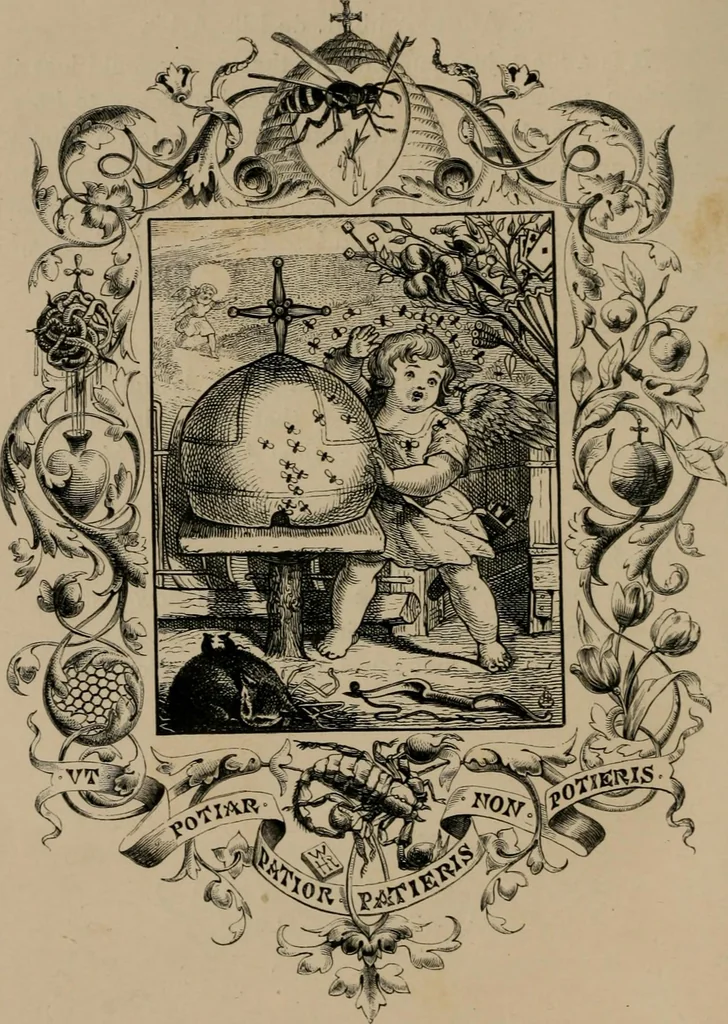 An illustration from Quarles' emblems, 1861, leaf 27