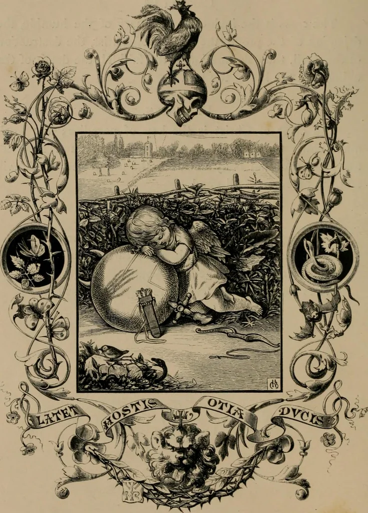 An illustration from Quarles' emblems, 1861, leaf 43