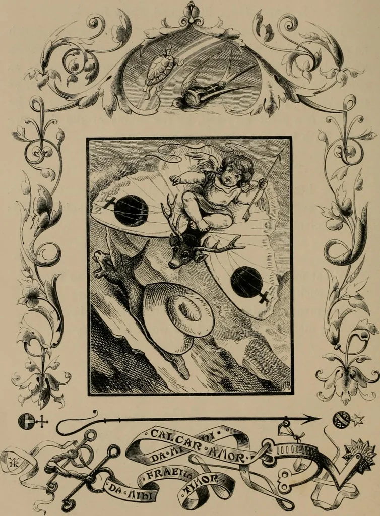 An illustration from Quarles' emblems, 1861, leaf 67