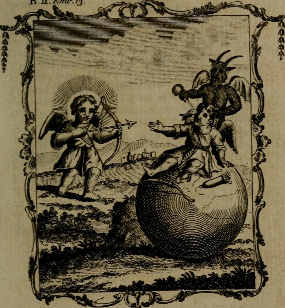 An illustration from Quarles' emblems, divine and moral: together with hieroglyphics of the life of man, 1800, leaf 138