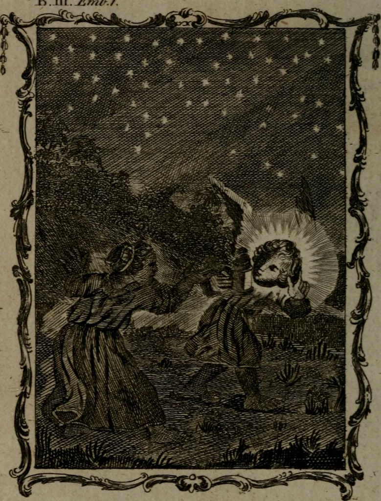 An illustration from Quarles' emblems, divine and moral: together with hieroglyphics of the life of man, 1800, leaf 157