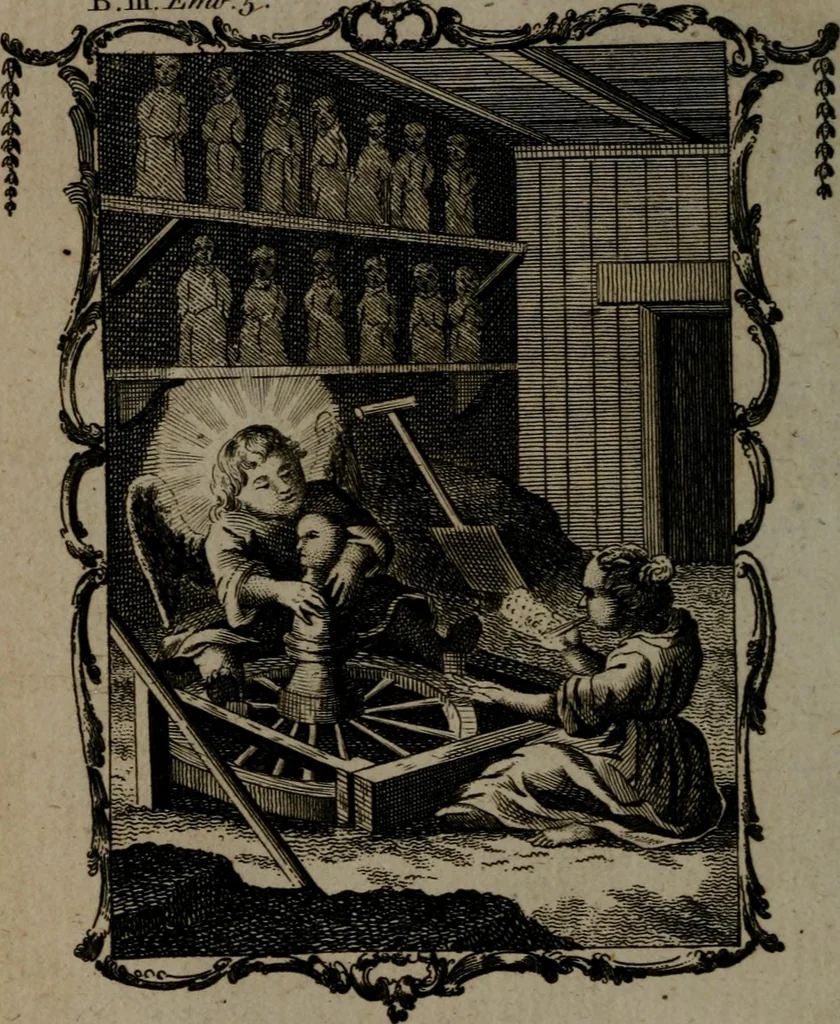 An illustration from Quarles' emblems, divine and moral: together with hieroglyphics of the life of man, 1800, leaf 177