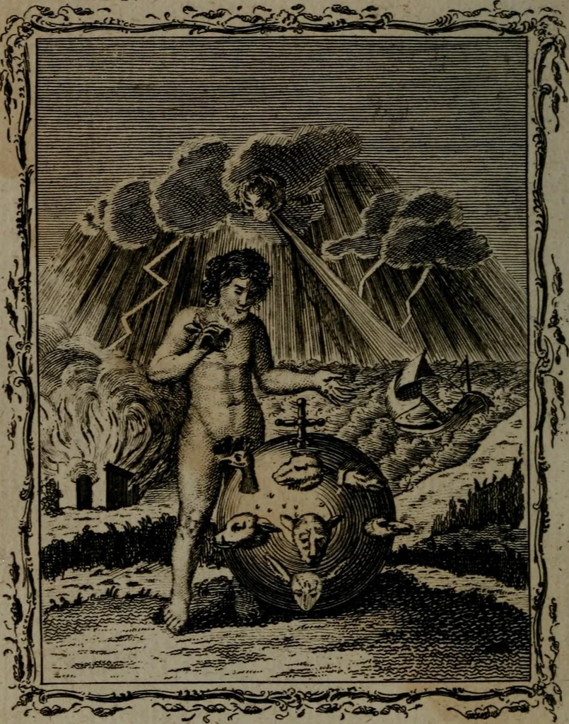 An illustration from Quarles' emblems, divine and moral: together with hieroglyphics of the life of man, 1800, leaf 19