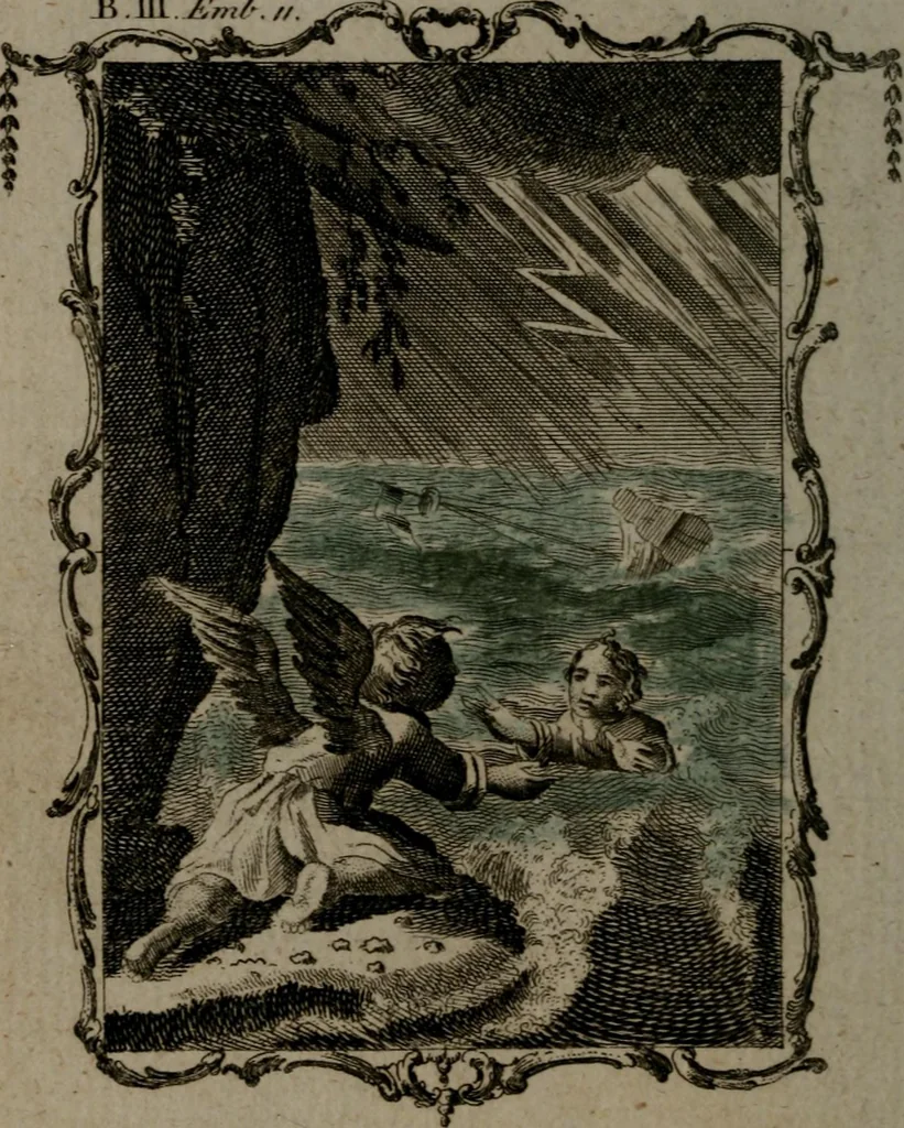 An illustration from Quarles' emblems, divine and moral: together with hieroglyphics of the life of man, 1800, leaf 207