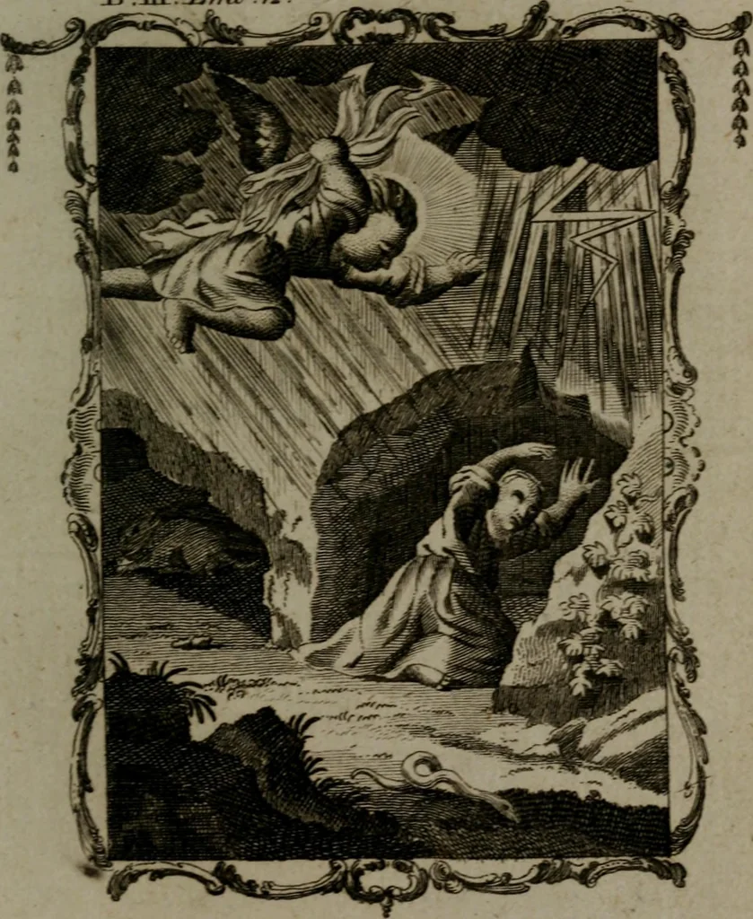 An illustration from Quarles' emblems, divine and moral: together with hieroglyphics of the life of man, 1800, leaf 212