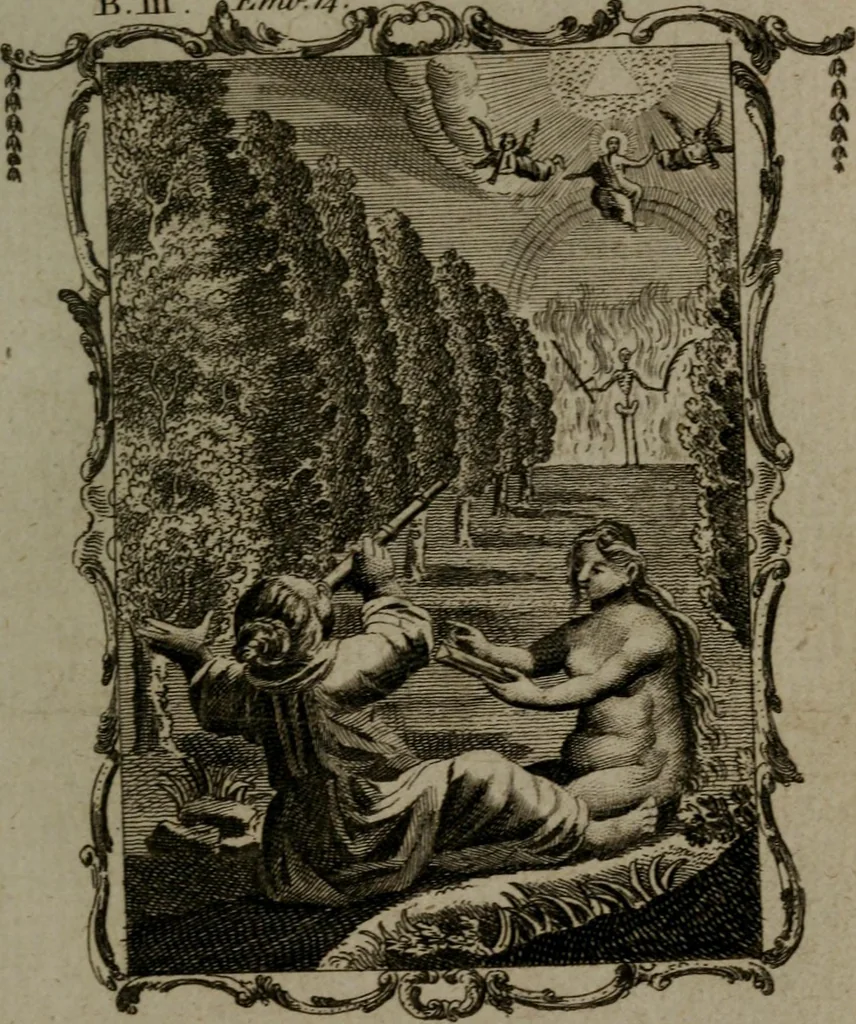 An illustration from Quarles' emblems, divine and moral: together with hieroglyphics of the life of man, 1800, leaf 222