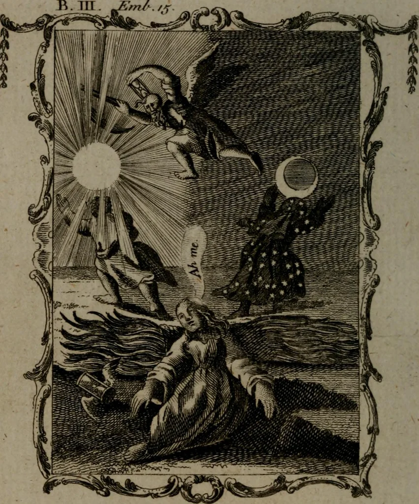 An illustration from Quarles' emblems, divine and moral: together with hieroglyphics of the life of man, 1800, leaf 227
