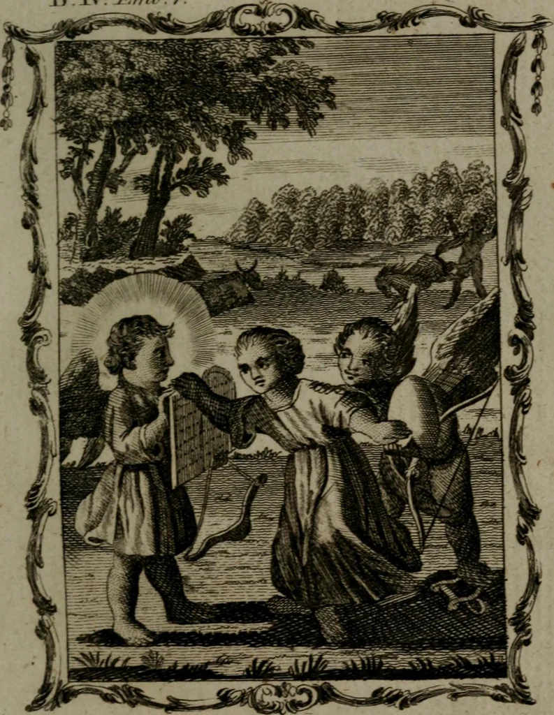 An illustration from Quarles' emblems, divine and moral: together with hieroglyphics of the life of man, 1800, leaf 232
