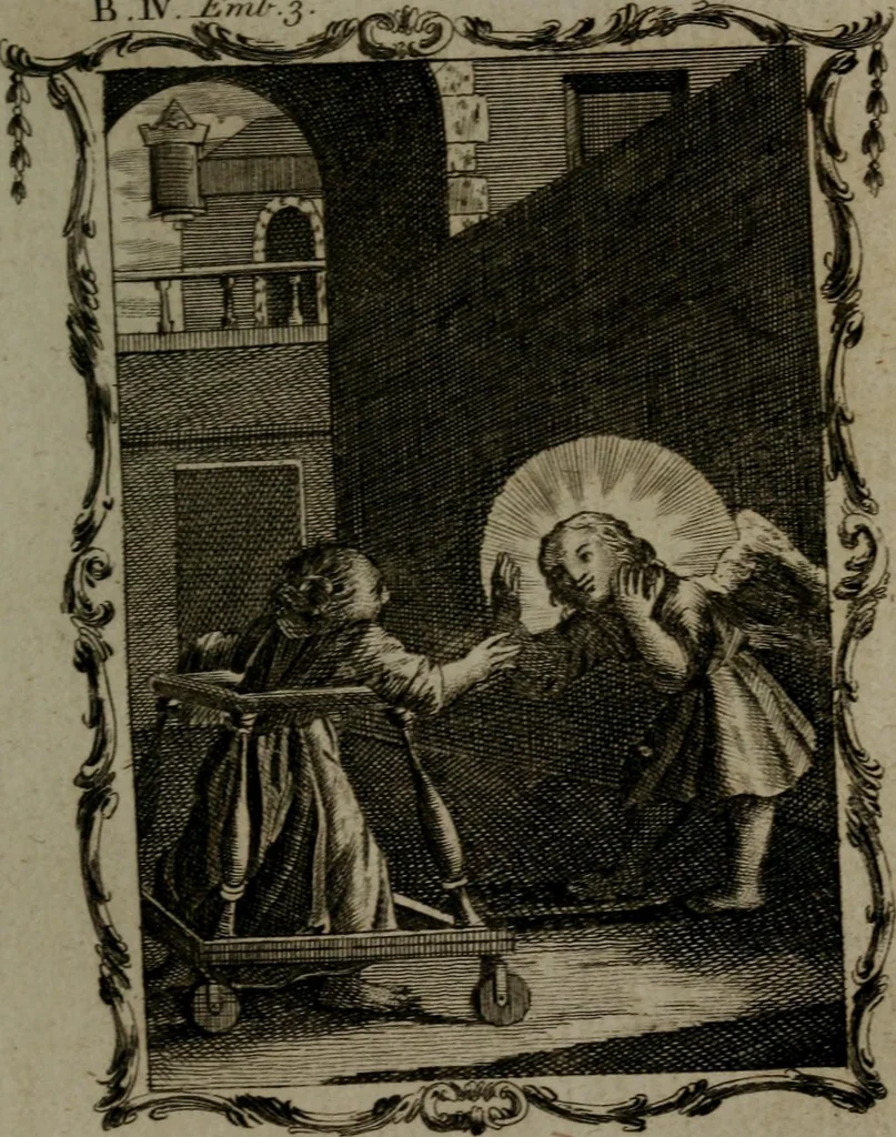 An illustration from Quarles' emblems, divine and moral: together with hieroglyphics of the life of man, 1800, leaf 242