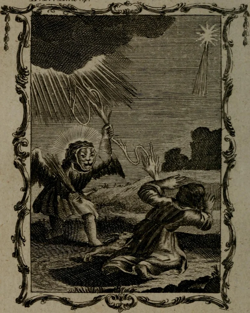 An illustration from Quarles' emblems, divine and moral: together with hieroglyphics of the life of man, 1800, leaf 247