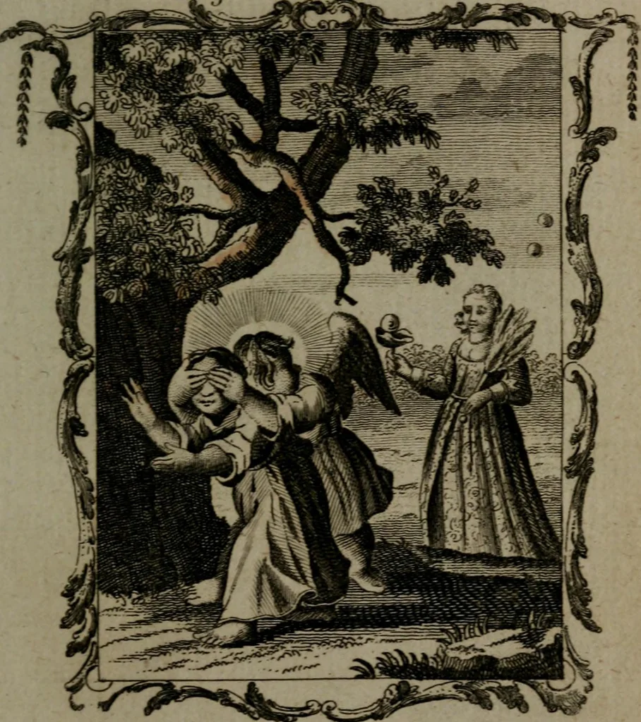 An illustration from Quarles' emblems, divine and moral: together with hieroglyphics of the life of man, 1800, leaf 252