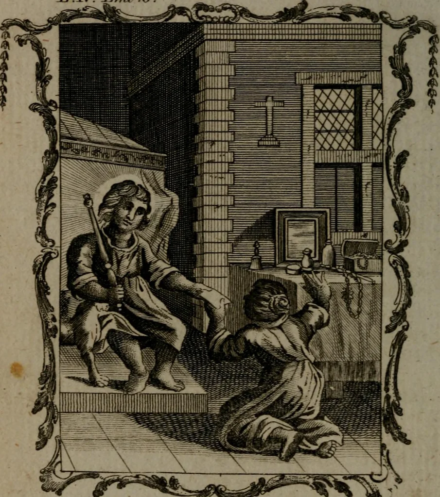 An illustration from Quarles' emblems, divine and moral: together with hieroglyphics of the life of man, 1800, leaf 257
