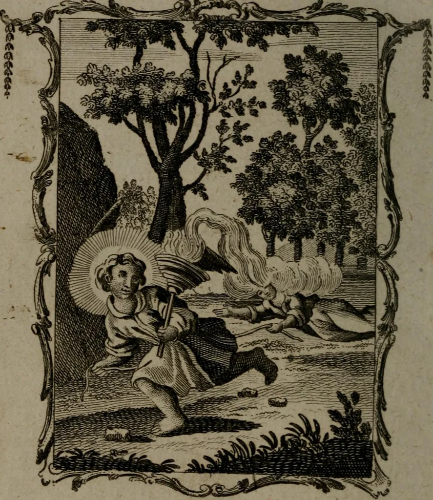 An illustration from Quarles' emblems, divine and moral: together with hieroglyphics of the life of man, 1800, leaf 267