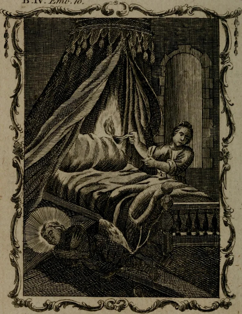 An illustration from Quarles' emblems, divine and moral: together with hieroglyphics of the life of man, 1800, leaf 277