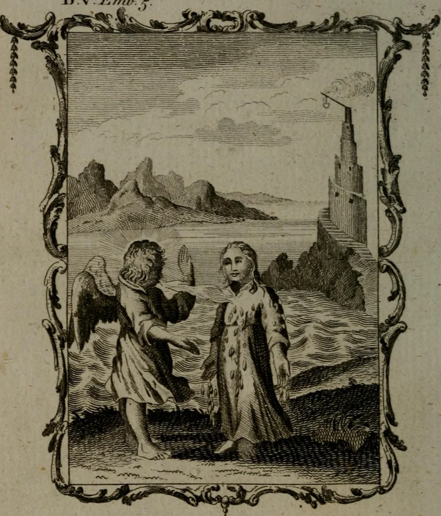 An illustration from Quarles' emblems, divine and moral: together with hieroglyphics of the life of man, 1800, leaf 327