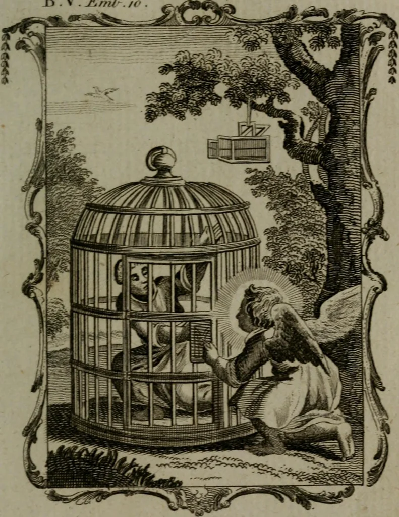 An illustration from Quarles' emblems, divine and moral: together with hieroglyphics of the life of man, 1800, leaf 352