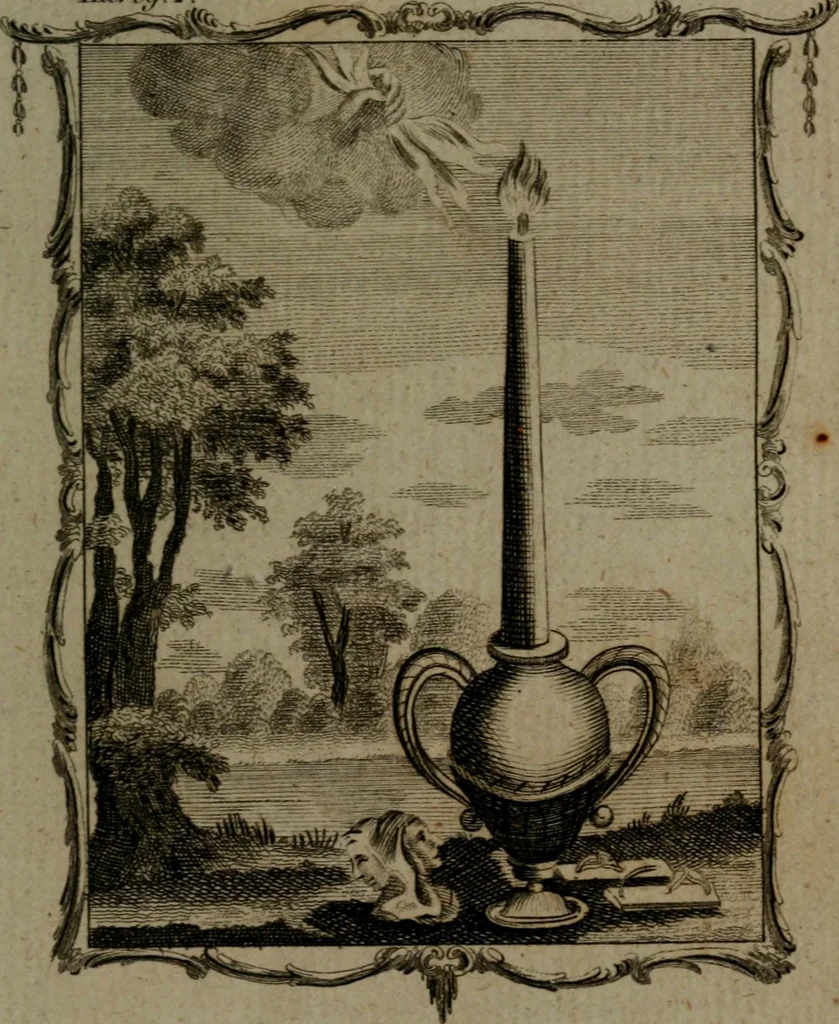 An illustration from Quarles' emblems, divine and moral: together with hieroglyphics of the life of man, 1800, leaf 398
