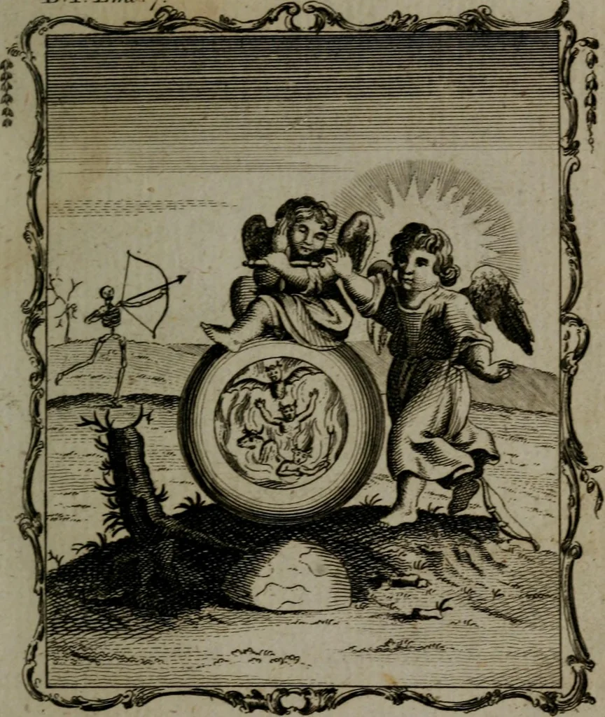 An illustration from Quarles' emblems, divine and moral: together with hieroglyphics of the life of man, 1800, leaf 40