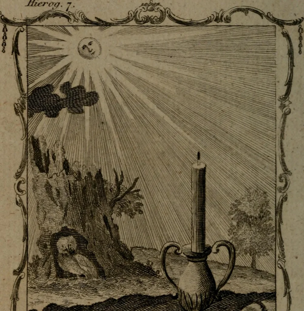 An illustration from Quarles' emblems, divine and moral: together with hieroglyphics of the life of man, 1800, leaf 421