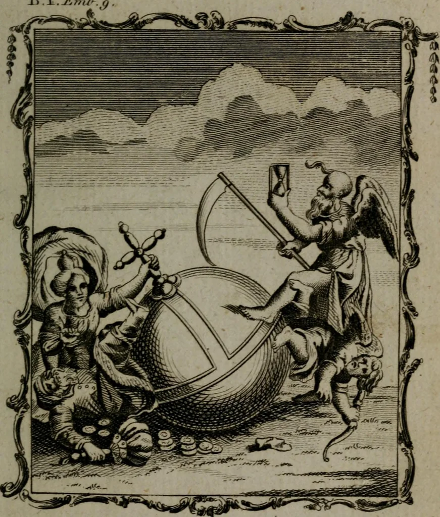 An illustration from Quarles' emblems, divine and moral: together with hieroglyphics of the life of man, 1800, leaf 46
