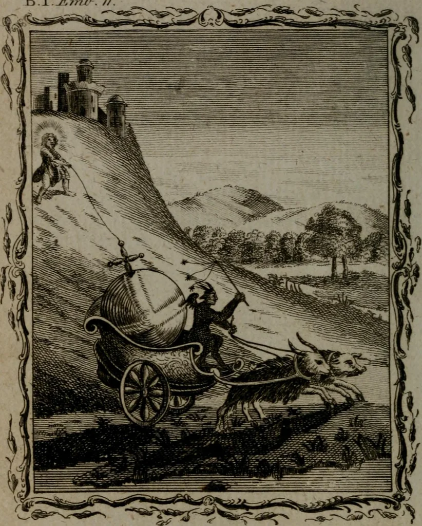 An illustration from Quarles' emblems, divine and moral: together with hieroglyphics of the life of man, 1800, leaf 55