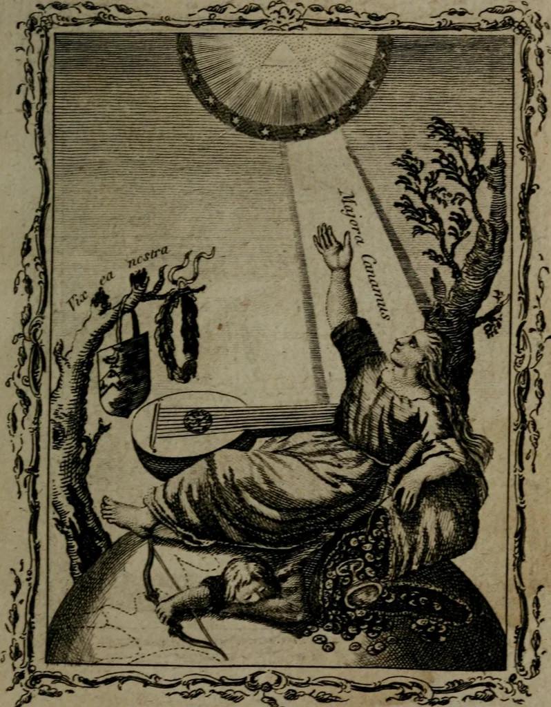 An illustration from Quarles' emblems, divine and moral: together with hieroglyphics of the life of man, 1800, leaf 6