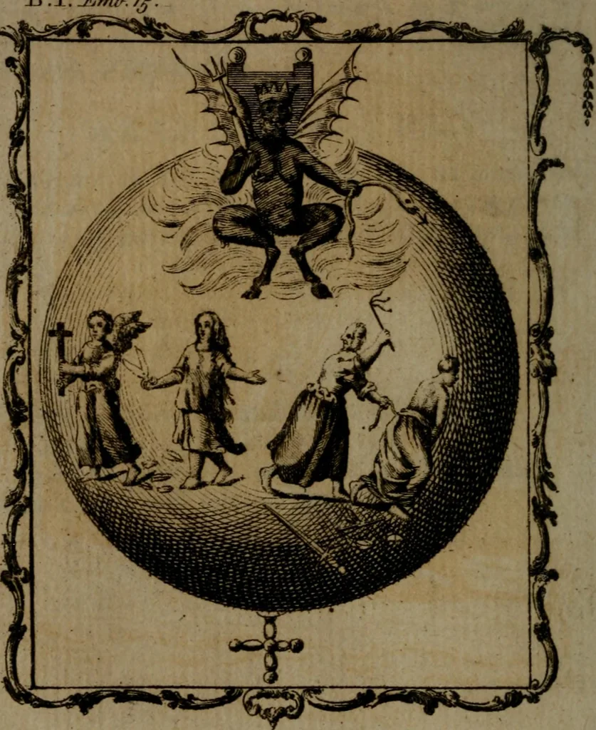 An illustration from Quarles' emblems, divine and moral: together with hieroglyphics of the life of man, 1800, leaf 73