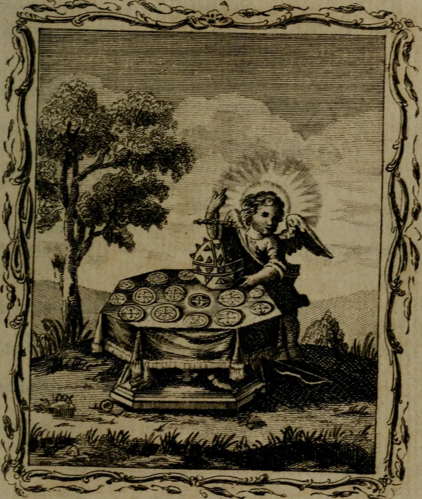 An illustration from Quarles' emblems, divine and moral: together with hieroglyphics of the life of man, 1800, leaf 98