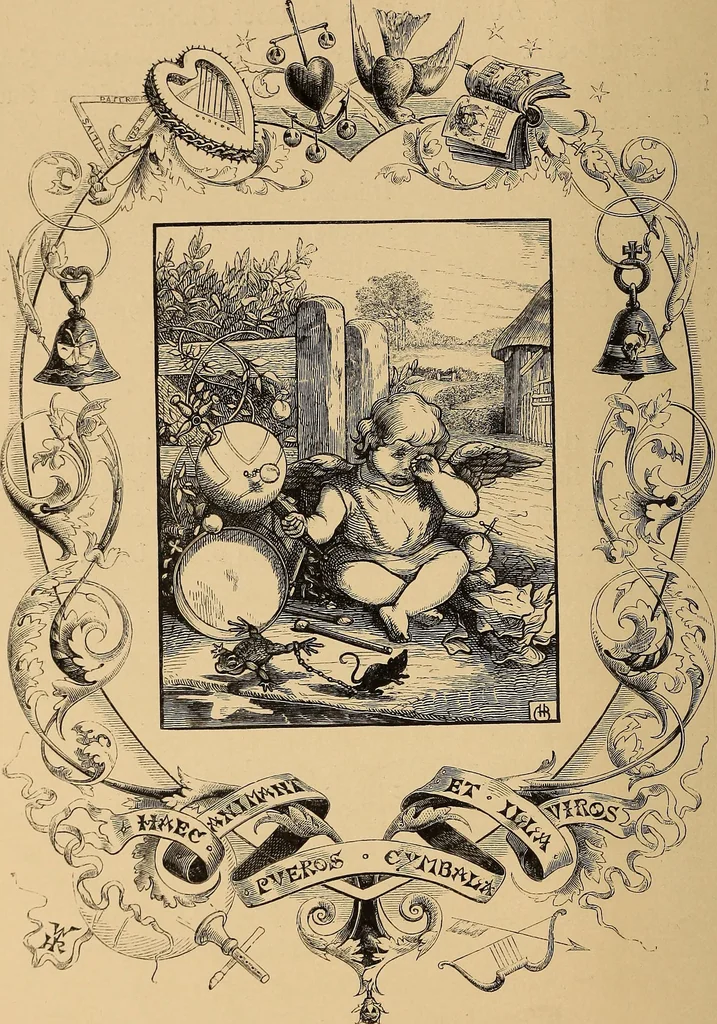 An illustration from Quarles' emblems: illustrated by Charles Bennett and W. Harry Rogers, 1861, leaf 111